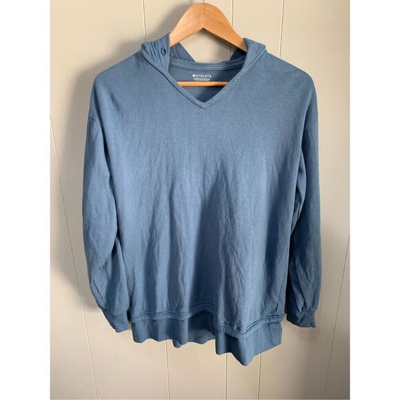 Athleta Sundown Alliance Cottage Blue Hoodie Small - Picture 2 of 5